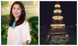 Hà Tăng khoe hai nhóc tì nô đùa bên cây thông siêu khủng, đúng chuẩn con nhà giàu