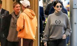 Chỉ vì mặc áo cùng màu, cùng thương hiệu mà vợ Justin Bieber bị soi mói học đòi Selena Gomez 
