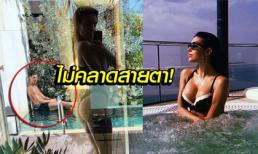 Biểu cảm của C. Ronaldo khi bạn gái khoe vòng ba ở bể bơi khiến cư dân mạng Thái Lan phát sốt