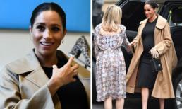 Công nương Meghan Markle diện set đồ hơn 156 triệu đồng, bầu bí nặng nề vẫn đi giày cao gót