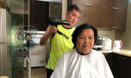 Sao Việt và dân mạng hết lời khen Đàm Vĩnh Hưng hiếu thảo khi tự tay cắt tóc cho mẹ