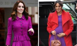 Những tưởng Công nương Kate học đòi em dâu Meghan mặc đồ tím hóa ra sự thật lại là thế này 
