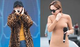 Mặc thời tiết giá lạnh, Tóc Tiên - Bảo Anh vẫn đến tập duyệt tại sân vận động