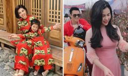 Sao Việt 20/1/2019: Mai Phương diện áo dài chụp ảnh cùng con, Việt Anh chở vợ đi chợ hoa sắm Tết