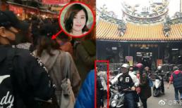  Ngô Kỳ Long đưa vợ bầu Lưu Thi Thi đi chùa cầu bình an dịp đầu năm 