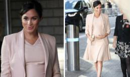Công nương Meghan Markle khoe bụng bầu tròn xoe trong set đồ hơn 120 triệu đồng 