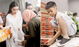 Subeo lớn phổng phao, cùng mẹ Hồ Ngọc Hà trao quà từ thiện dịp Tết