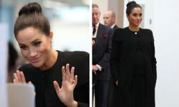 Bà bầu Meghan Markle thay đổi diện mạo bằng kiểu tóc búi cao cực trẻ trung, sang chảnh