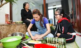 Mỹ Tâm quây quần bên gia đình, trổ tài nấu bánh tét, làm mứt dịp Tết