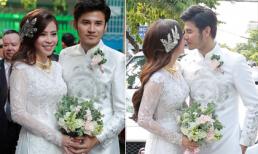 Sao 'Gạo nếp gạo tẻ' Vũ Ngọc Ánh ngọt ngào hôn chồng trong lễ rước dâu