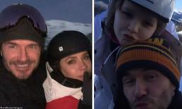 Victoria và David Beckham tình cảm khi đi trượt tuyết nhưng Harper gây sốt hơn cả bố mẹ vì quá đáng yêu 