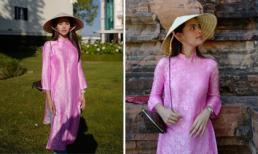 Mỹ nhân Thái Lan Yaya Urassayas diện áo dài, đội nón lá khi cùng gia đình đi du lịch ở Việt Nam 