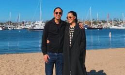 Vi vu chán chê ở Mỹ, đến ngày về Tăng Thanh Hà mới đang ảnh chụp chung với ông xã