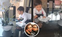 Tưởng chiều chuộng con hết mực nhưng có những lúc bà xã Đan Trường cũng nghiêm khắc thế này!