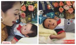 Con trai thứ của Thanh Thuý khoe vẻ kháu khỉnh trong tiệc đầy tháng