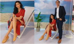 Vừa về Việt Nam, Tăng Thanh Hà diện váy xẻ gợi cảm chụp hình cùng ông xã