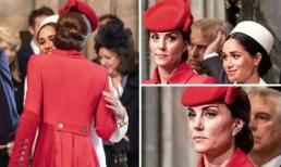 Làm dịu dư luận bằng màn ôm hôn tình cảm với em dâu Meghan nhưng biểu cảm gương mặt của Công nương Kate khó chịu đến lạ 