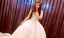 Trước ngày lộ ảnh chụp cùng bạn trai và đại gia đình, Thu Thuỷ đã đi thử đầm cưới?