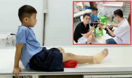Con trai Đăng Khôi bị chấn thương trật cổ chân và giãn dây chằng