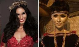 H'Ăng Niê lại dính nghi án mỉa mai tượng sáp H'Hen Niê: 'Còn sống mà dựng tượng là phạm luật tục đấy nhé cưng'