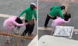 Chồng đánh vợ bầu dã man giữa phố mặc con nhỏ khóc thét vì sợ hãi