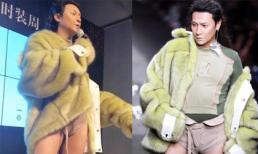 Gây sốc với trang phục bó chít và lộ bụng mỡ, 'Nhĩ Thái' Trần Chí Bằng tự tin catwalk với đôi guốc 20 phân