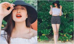 Á hậu Lệ Hằng khoe nhan sắc hút hồn, đôi chân dài miên man trước biển