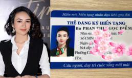 Hoa hậu Ngọc Diễm quyết định đăng ký hiến tạng