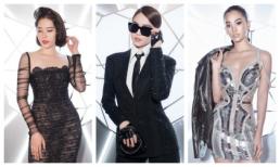 Ngọc Trinh đóng suit cosplay hình bóng tổng tài Karl, Nam Em biến thành đại phu nhân trên thảm đỏ Tuần lễ thời trang ngày 1