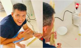 Khoe ảnh ép nước mía cho cả nhà, nhưng mái tóc bạc phân nửa của Công Vinh chiếm trọn sự chú ý