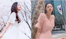 Midu xinh đẹp như tiên nữ, một mình du lịch Hàn Quốc, ngắm hoa anh đào