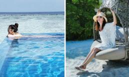 “Gái 1 con” Lâm Tâm Như chiêu đãi người hâm mộ bằng loạt ảnh mát mẻ ở Maldives 