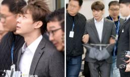 Park Yoochun bị còng tay, trói áp giải tới đồn cảnh sát sau buổi thẩm vấn 