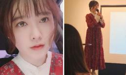 “Nàng Cỏ” Goo Hye Sun xuất hiện mũm mĩm, liên tục ôm vòng 2 làm dấy nghi vấn bầu bí 