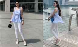 Á hậu Tú Anh khoe dáng 'gái một con' nuột nà trong chuyến du lịch quốc đảo Singapore