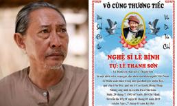 Thông tin chính thức về tang lễ của nghệ sĩ Lê Bình
