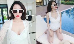 Sau 2 năm kết hôn, bà xã MC Thành Trung được khen ngày càng xinh đẹp, quyến rũ