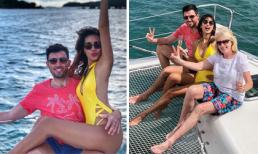 Hà Anh diện đồ bơi nóng bỏng cùng chồng và mẹ chồng vui chơi trên du thuyền