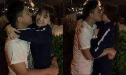 Kỉ niệm 1200 ngày yêu, Trấn Thành - Hari Won đang hôn nhau say đắm dưới tháp Eiffel phải ngừng lại vì bị 'phá đám'