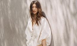 Á hậu Lệ Hằng thả dáng nhẹ nhàng cùng váy áo giản dị, suối tóc bồng bềnh