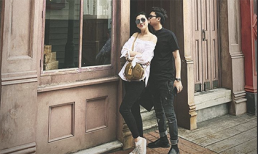 Lâu lắm mới thấy Tú Anh đăng ảnh tình tứ bên chồng nhưng lại than: 'Tự nhiên chạy vào thơm người ta'