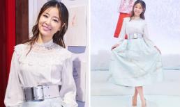 Lộ diện sau tin đồn bầu bí lần 2, Lâm Tâm Như đi giày cao gót, để lộ eo thon