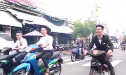 Chú rể 'quái xế' nẹt pô, bốc đầu dẫn nhà trai đi đón dâu gây náo loạn cả phố