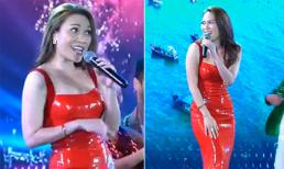 Mặc váy chất liệu vải bóng lại bó sát, Mỹ Tâm vẫn được fan 'chấm điểm 10' về vóc dáng 