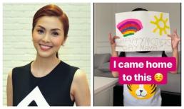 Hà Tăng hạnh phúc khoe món quà ý nghĩa con trai 4 tuổi Richrad dành tặng