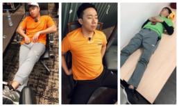 BB Trần 'bá đạo' tung loạt ảnh chụp lén khoảnh khắc ngủ mê mệt của đồng đội 'Chạy đi chờ chi'