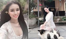 Thư Dung bị 'ném đá' vì mặc váy ren phản cảm khi đi chùa