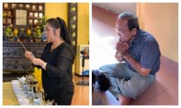 NSND Hồng Vân u buồn thắp hương, bố cố nghệ sĩ Anh Vũ lặng lẽ tụng kinh tại lễ 49 ngày của con