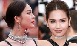 Cận cảnh nhan sắc của mỹ nữ Tân Cương cùng xuất hiện trên thảm đỏ LHP Cannes khiến Ngọc Trinh bị nhận nhầm