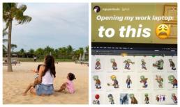 Mở máy tính làm việc, ông xã Hà Tăng tá hoả vì toàn hình zombie 